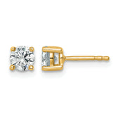 14k 3/4 carat Certified Lab Grown Diamond VS/SI+ G+ Round Complete Four Prong Heavyweight Stud Earrings