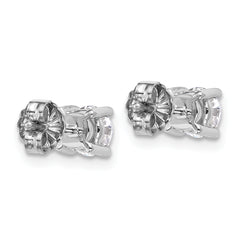 10K White Gold 1 ct Certified Lab-Created Diamond VS+ F+, 4-Prong Stud Earrings