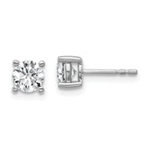 10K White Gold 1 ct Certified Lab-Created Diamond VS/SI+ G+, 4-Prong Stud Earrings