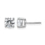 14K White Gold 2 ct Certified Lab-Created Diamond VS+ F+, 4-Prong Stud Earrings