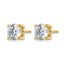 14K Yellow Gold 4 ct Certified Lab-Created Diamond VS/SI+ G+, 4-Prong Stud Earrings