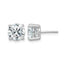 14K White Gold 5 ct Lab-Created Diamond VS+ F+, 4-Prong Stud Earrings