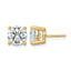 14K Yellow Gold 6 ct Lab-Created Diamond VS+ F+, 4-Prong Stud Earrings