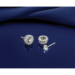 10K White Gold 1/3 ct Lab-Created Diamond VS+ F+, 4-Prong Stud Earrings