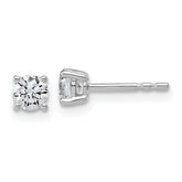 10K White Gold 1/2 ct Lab-Created Diamond VS/SI+ G+, 4-Prong Stud Earrings