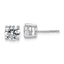 14K White Gold 2 ct Lab-Created Diamond VS+ F+, 4-Prong Stud Earrings
