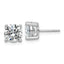 10K White Gold 3 ct Lab-Created Diamond VS+ F+, 4-Prong Stud Earrings