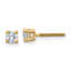 18K Yellow Gold 1/3 ct Certified Lab-Created Diamond VS+ F+, 4-Prong Screw-Back Stud Earrings