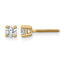 14K Yellow Gold 1/3 ct Certified Lab-Created Diamond VS+ F+, 4-Prong Screw-Back Stud Earrings