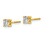 18K Yellow Gold 3/4 ct Lab-Created Diamond VS+ F+, 4-Prong Screw-Back Stud Earrings