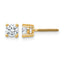 14K Yellow Gold 3/4 ct Lab-Created Diamond VS/SI+ G+, 4-Prong Screw-Back Stud Earrings