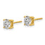 18K Yellow Gold 4 ct Certified Lab-Created Diamond VS+ F+, 4-Prong Screw-Back Stud Earrings