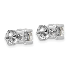 Platinum 2 1/2 carat Certified Lab Grown Diamond VS+ F+ Round Complete Four Prong Screwback Stud Earrings