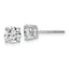 14K White Gold 2 ct Lab-Created Diamond VS+ F+, 4-Prong Screw-Back Stud Earrings