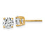 14K Yellow Gold 2 ct Lab-Created Diamond VS+ F+, 4-Prong Screw-Back Stud Earrings