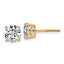 14K Yellow Gold 3 ct Lab-Created Diamond VS+ F+, 4-Prong Screw-Back Stud Earrings