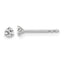 Platinum 1/10 carat Lab Grown Diamond VS+ F+ Round Complete Three Prong Stud Earrings