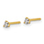 14K Yellow Gold 1/10 ct Lab-Created Diamond VS/SI+ G+, 3-Prong Stud Earrings