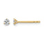 14K Yellow Gold 1/10 ct Lab-Created Diamond VS+ F+, 3-Prong Stud Earrings