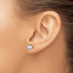 14k Yellow Gold 1 1/4 ctw Lab Grown Diamond VS+ F+ Round 3 Prong Heavy Wt. Stud Earrings