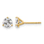 14k Yellow Gold 1 1/4 ctw Lab Grown Diamond VS+ F+ Round 3 Prong Heavy Wt. Stud Earrings