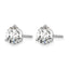 14K White Gold 2 1/2 ct Lab-Created Diamond VS/SI+ G+, 3-Prong Stud Earrings