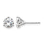 14K White Gold 2 ct Certified Lab-Created Diamond VS+ F+, 3-Prong Stud Earrings