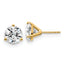 18K Yellow Gold 5 ct Certified Lab-Created Diamond VS+ F+, 3-Prong Stud Earrings