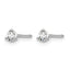 14K White Gold 1/5 ct Lab-Created Diamond VS+ F+, 3-Prong Screw-Back Stud Earrings