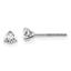 Platinum 1/4 ct Certified Lab-Created Diamond VS+ F+, 3-Prong Screw-Back Stud Earrings