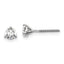 18K White Gold 1/2 ct Lab-Created Diamond VS+ F+, 3-Prong Screw-Back Stud Earrings