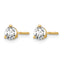 14K Yellow Gold 1/2 ct Lab-Created Diamond VS+ F+, 3-Prong Screw-Back Stud Earrings