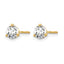 14K Yellow Gold 5/8 ct Lab-Created Diamond VS+ F+, 3-Prong Screw-Back Stud Earrings