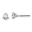 18K White Gold 3/4 ct Lab-Created Diamond VS+ F+, 3-Prong Screw-Back Stud Earrings