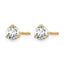 14K Yellow Gold 3/4 ct Certified Lab-Created Diamond VS/SI+ G+, 3-Prong Screw-Back Stud Earrings