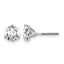 14K White Gold 1 1/2 ct Certified Lab-Created Diamond VS/SI+ G+, 3-Prong Screw-Back Stud Earrings