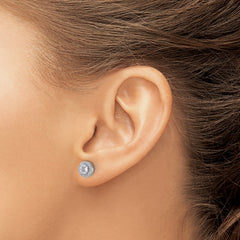 14k White Gold 1/2 carat Lab Grown Diamond VS/SI+ G+ Complete Round and Marquise Halo Post Earrings