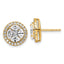 14k 1 1/2 carat Lab Grown Diamond VS+ F+ Marquise Complete Halo Post Earrings