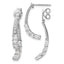 Lab-Grown Diamond Back Stud Dangle Earrings in 14K White Gold (2 5/8 ct. tw.) - Sophia Jewelers