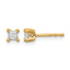 14k 1/3 carat Lab Grown Diamond VS+ F+ Princess Complete Four Prong Stud Earrings