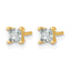 14K Yellow Gold 1/2 ct Lab-Created Diamond VS/SI+ G+, Princess-Cut 4-Prong Stud Earrings