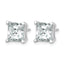 14K White Gold 6 ct Certified Lab-Created Diamond VS+ F+, Princess-Cut 4-Prong Stud Earrings