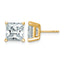 14K Yellow Gold 6 ct Lab-Created Diamond VS/SI+ G+, Princess-Cut 4-Prong Stud Earrings