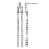 14k White Gold 2 carat Lab Grown Diamond VS/SI+ G+ Complete Dangle Post Earrings