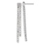 14k White Gold 1 7/8 carat Lab Grown Diamond VS/SI+ G+ Complete Dangle Post Earrings
