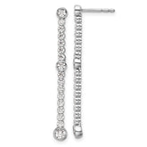 14k White Gold 1 carat Lab Grown Diamond VS/SI+ G+ Complete Dangle Post Earrings