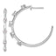 Lab-Grown Diamond C-Hoop Stud Earrings in 14K White Gold, 36mm (3/4 ct. tw.) - Sophia Jewelers