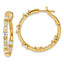 14k 1 1/2 carat Lab Grown Diamond VS/SI+ G+ Complete In and Out Hoop Earrings