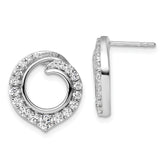 14k White Gold 1 carat Lab Grown Diamond VS/SI+ G+ Circle Post Earrings