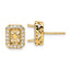 14k Lab Grown VS+ F+ Diamond Radiant Shape Halo Complete Earrings